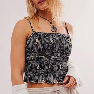 Free People Black and White Patterned Camisole